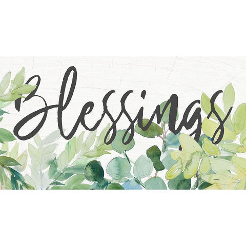 Blessings Black Modern Wood Framed Art Print with Double Matting by Loreth, Lanie