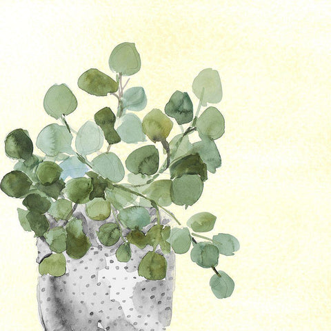 Sunny Day Potted Plant I Gold Ornate Wood Framed Art Print with Double Matting by Loreth, Lanie