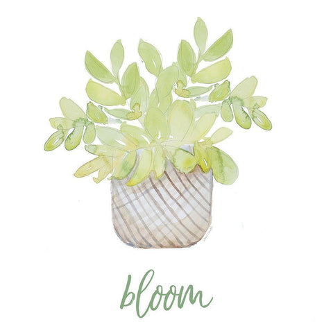 Bloom White Modern Wood Framed Art Print with Double Matting by Loreth, Lanie