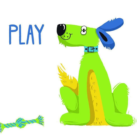 Dogs Gone Wild II Black Modern Wood Framed Art Print with Double Matting by Mosher, Deidre