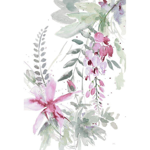 Spring Glicinia I Gold Ornate Wood Framed Art Print with Double Matting by Pinto, Patricia