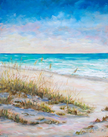 Ocean View Black Ornate Wood Framed Art Print with Double Matting by DeRice, Julie