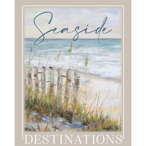 Seaside Destinations Black Modern Wood Framed Art Print with Double Matting by DeRice, Julie