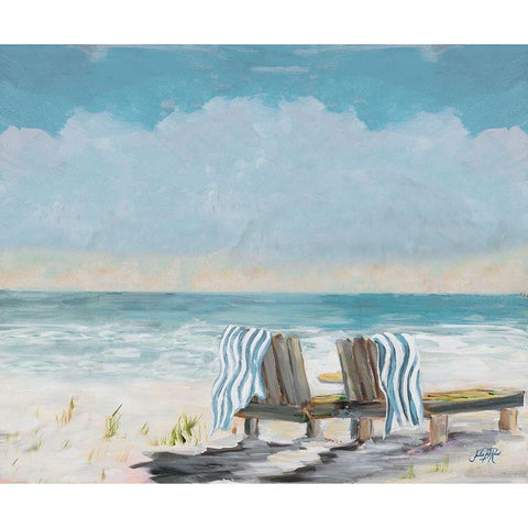 Coastal Sunsets Black Modern Wood Framed Art Print with Double Matting by DeRice, Julie