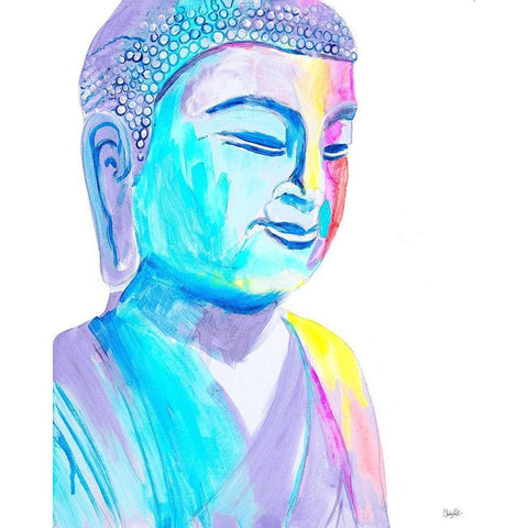 More Vibrant Buddha Black Modern Wood Framed Art Print by Goodrich, Chelsea