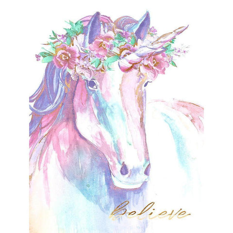 Believe Black Modern Wood Framed Art Print with Double Matting by Goodrich, Chelsea