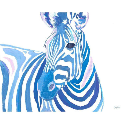 Vibrant Zebra White Modern Wood Framed Art Print by Goodrich, Chelsea