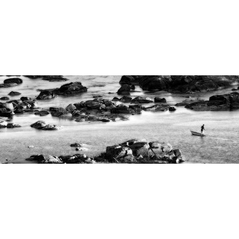Among the Rocks Gold Ornate Wood Framed Art Print with Double Matting by Niassa Lion Project