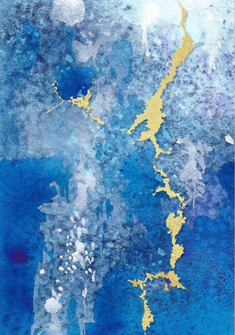 From Above I White Modern Wood Framed Art Print with Double Matting by Diannart