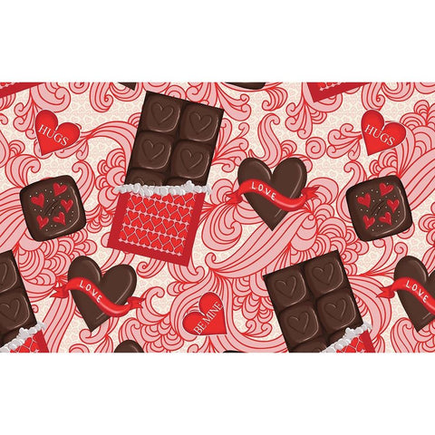 Valentine Chocolate Black Modern Wood Framed Art Print by Metz, Andi