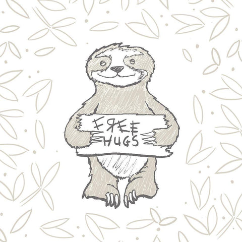 Animal Hugs I Black Ornate Wood Framed Art Print with Double Matting by Edwins, Hugo