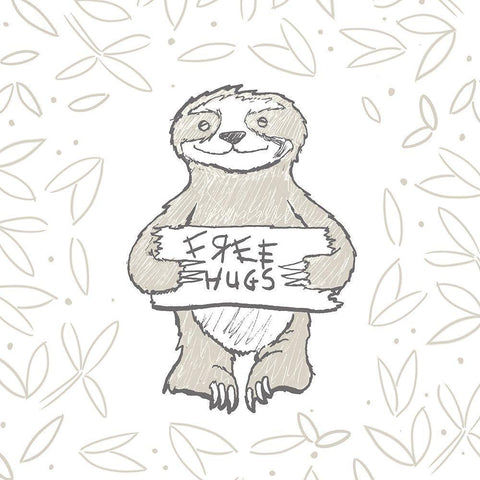 Animal Hugs I Black Modern Wood Framed Art Print by Edwins, Hugo