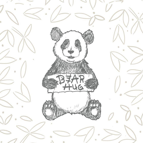 Animal Hugs II White Modern Wood Framed Art Print by Edwins, Hugo