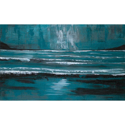 Blue Escape Black Modern Wood Framed Art Print by Ritter, Gina