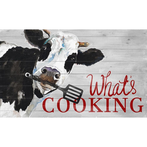 Whats Cooking White Modern Wood Framed Art Print by Pinto, Patricia