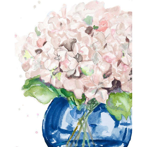 Fresh Hydrangeas Gold Ornate Wood Framed Art Print with Double Matting by Pinto, Patricia