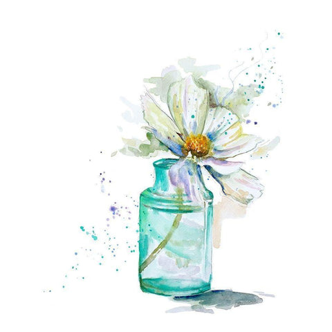 Fresh Little Flower I Black Modern Wood Framed Art Print with Double Matting by Pinto, Patricia