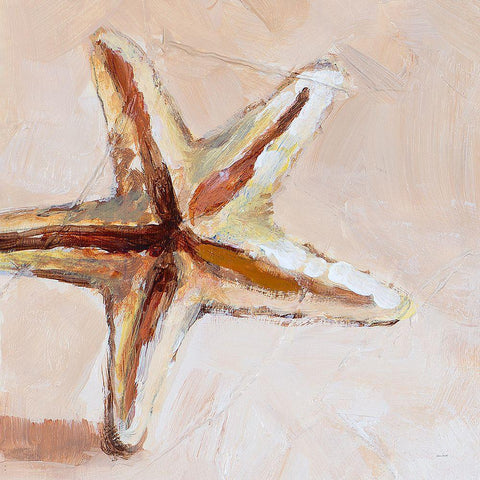 Copper Starfish White Modern Wood Framed Art Print by Loreth, Lanie