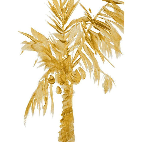 Gold Palms I Gold Ornate Wood Framed Art Print with Double Matting by Loreth, Lanie