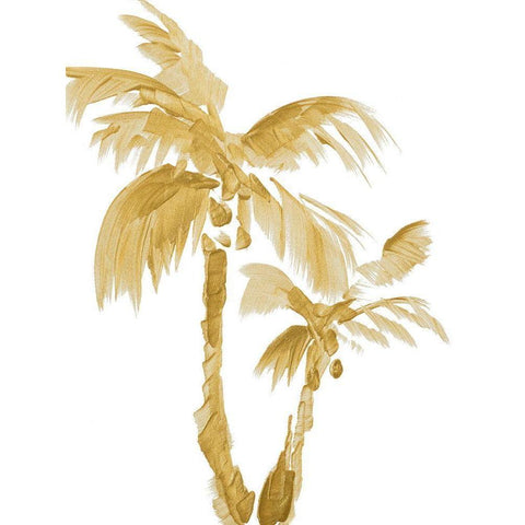 Gold Palms II Gold Ornate Wood Framed Art Print with Double Matting by Loreth, Lanie