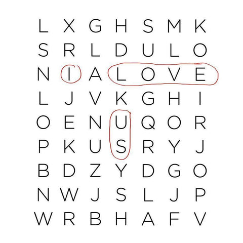 Crossword Puzzle II White Modern Wood Framed Art Print by Quach, Anna