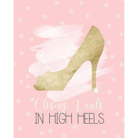 Closing Deals Gold Ornate Wood Framed Art Print with Double Matting by Quach, Anna