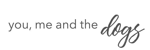 You Me And The Dogs Black Ornate Wood Framed Art Print with Double Matting by SD Graphics Studio