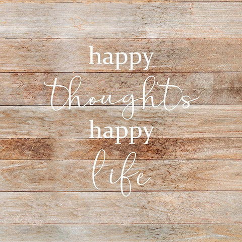 Happy Thoughts White Modern Wood Framed Art Print by Quach, Anna