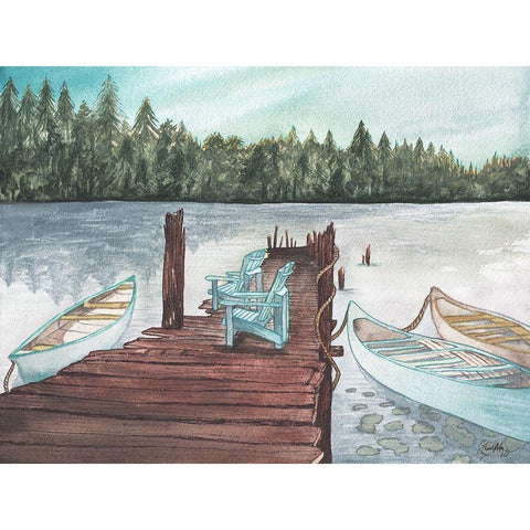 Lake White Modern Wood Framed Art Print by Medley, Elizabeth