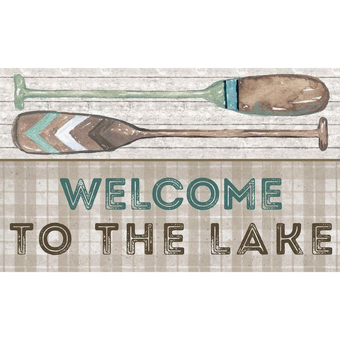 Welcome to the Lake White Modern Wood Framed Art Print by Medley, Elizabeth