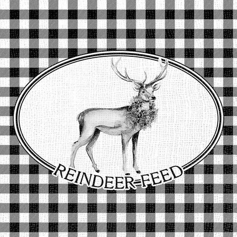 Reindeer Feed Gold Ornate Wood Framed Art Print with Double Matting by Pinto, Patricia