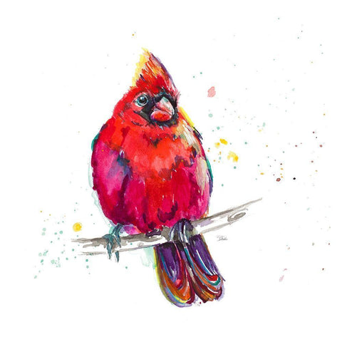 Christmas Cardinal III Black Modern Wood Framed Art Print by Pinto, Patricia