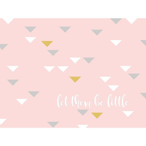 Let Them be Little Black Modern Wood Framed Art Print with Double Matting by Quach, Anna