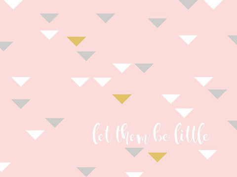 Let Them be Little White Modern Wood Framed Art Print with Double Matting by Quach, Anna