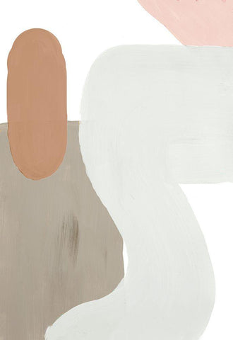 Spirit Shapes I White Modern Wood Framed Art Print with Double Matting by Bryant, Susan