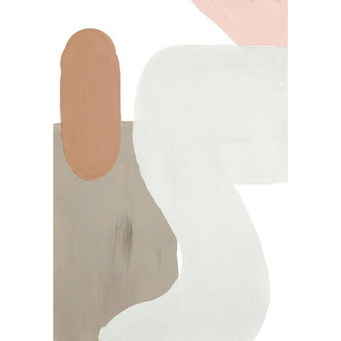 Spirit Shapes I White Modern Wood Framed Art Print by Bryant, Susan