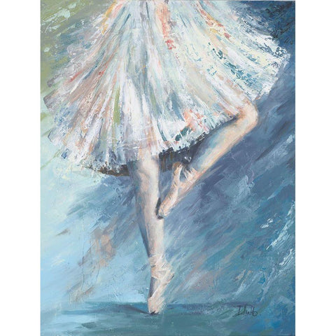 Ballerina White Modern Wood Framed Art Print by Pinto, Patricia