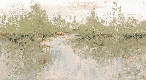 Neutral Wild Fields White Modern Wood Framed Art Print with Double Matting by Pinto, Patricia