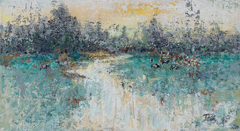 Wild Fields White Modern Wood Framed Art Print with Double Matting by Pinto, Patricia