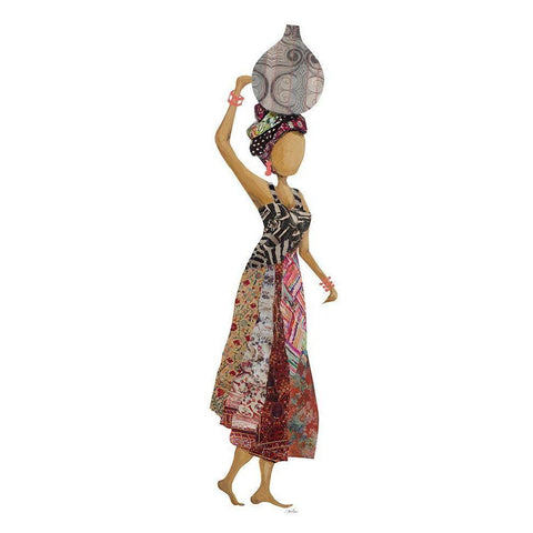 Xhose Woman of Pottery I Black Modern Wood Framed Art Print with Double Matting by Ritter, Gina
