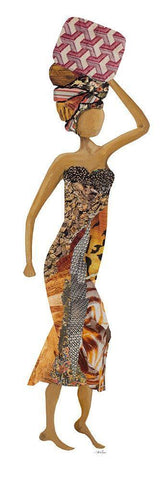 Xhose Woman of Pottery II Black Ornate Wood Framed Art Print with Double Matting by Ritter, Gina