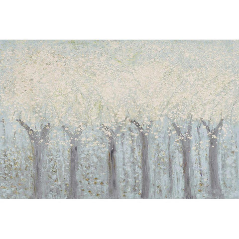 Spring Trees Black Modern Wood Framed Art Print by Gonzalez, Roberto