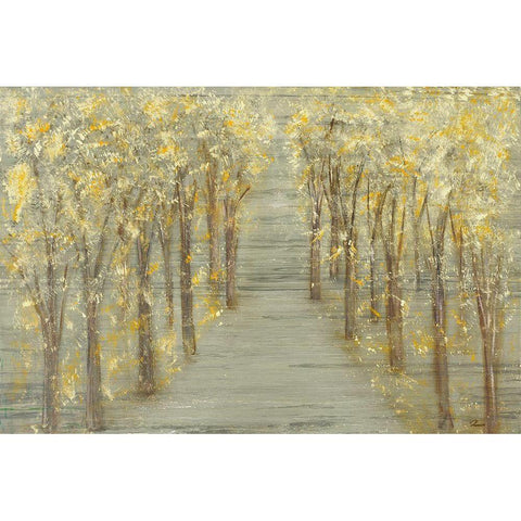 Gold Forest Gold Ornate Wood Framed Art Print with Double Matting by Gonzalez, Roberto