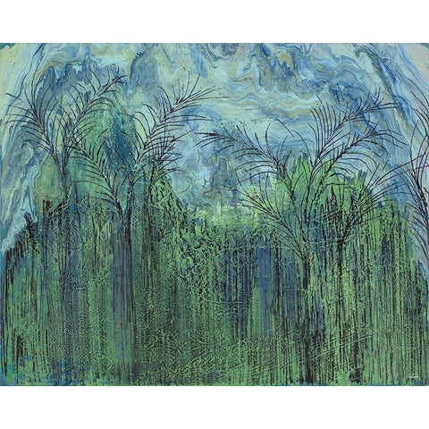 Tropic Storm White Modern Wood Framed Art Print by Gonzalez, Roberto