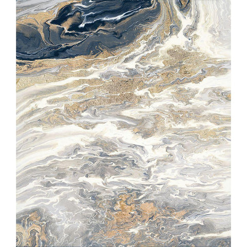 Gold And Gray Oasis Gold Ornate Wood Framed Art Print with Double Matting by Gonzalez, Roberto