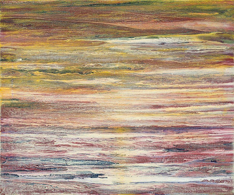 White Rapids at Sunset Black Ornate Wood Framed Art Print with Double Matting by Gonzalez, Roberto