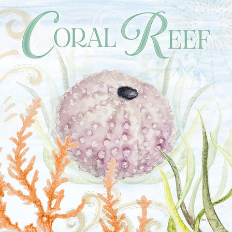 Coral Reef Black Ornate Wood Framed Art Print with Double Matting by Gaynor, Janice