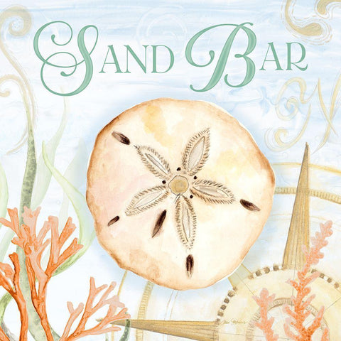 Sand Bar White Modern Wood Framed Art Print with Double Matting by Gaynor, Janice