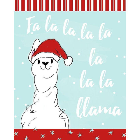 Fa La Llama Black Modern Wood Framed Art Print by Quach, Anna