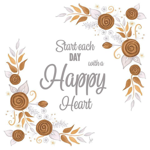 Harvest Floral II White Modern Wood Framed Art Print by Metz, Andi